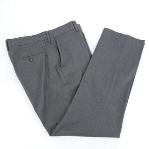 J. Crew Mens Classic Fit Grey 100% Cotton Trousers Pants 34x32 (Measures 34x31)